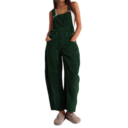 CozyCord Relaxed-Fit Corduroy Overalls