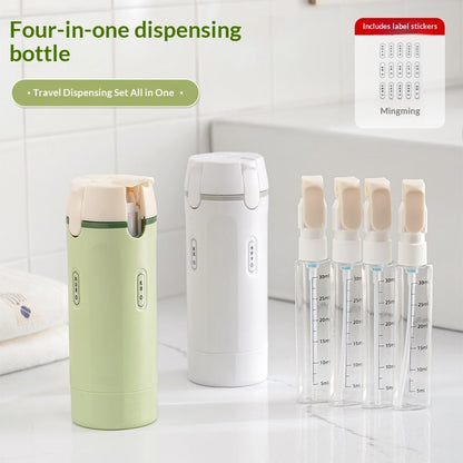 TravelSync™ - 4-in-1 Bottle Set