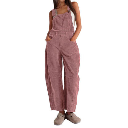 CozyCord Relaxed-Fit Corduroy Overalls