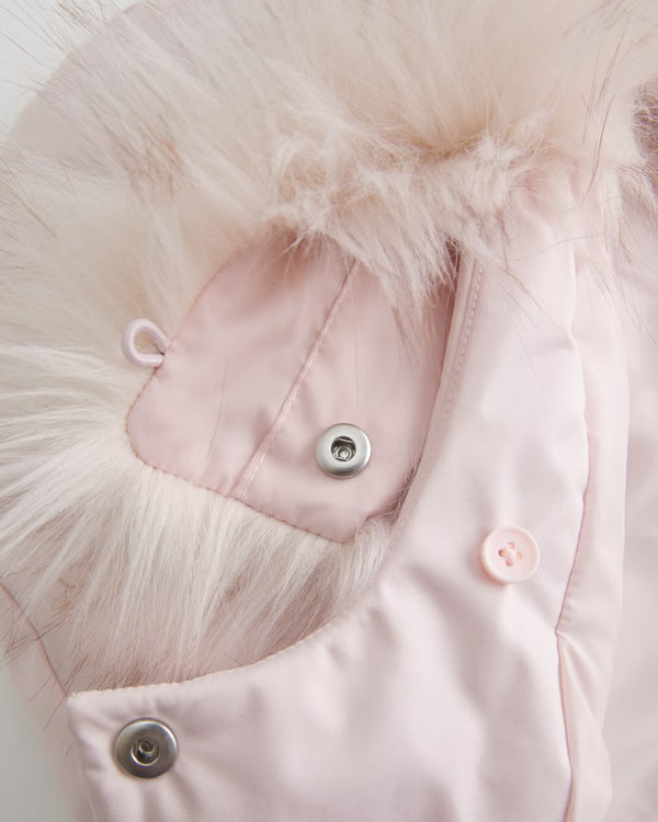 Pink Fur-Hood Jacket