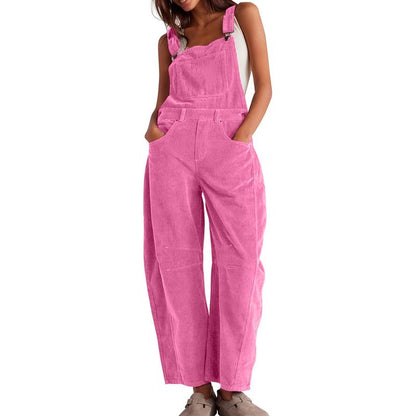 CozyCord Relaxed-Fit Corduroy Overalls